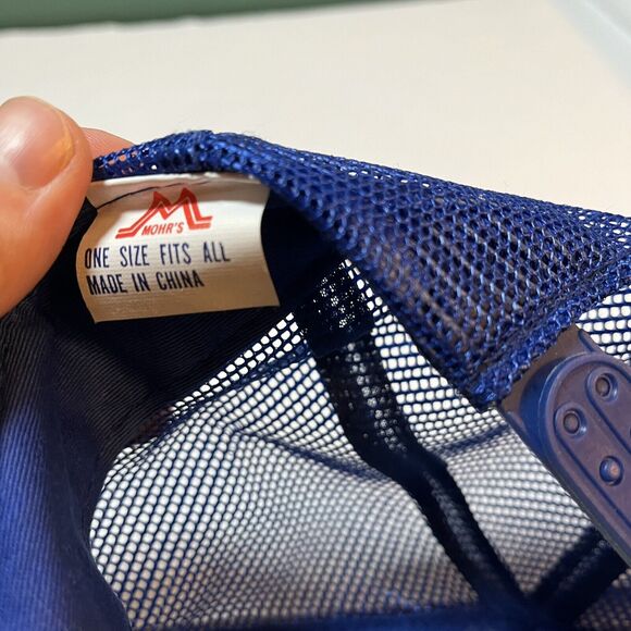 Vintage Trucking Trucker Hat Blue Rope Snapback Cap Johnson’s Freightlines - Picture 4 of 5